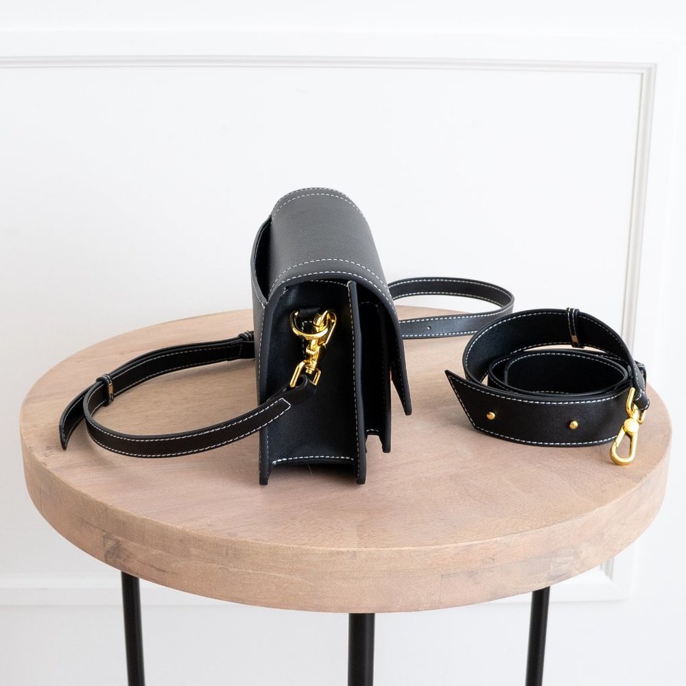 *NEW* Ingrid Crossbody / Shoulder Bag - Genuine Leather - Black - Picture 10 of 10